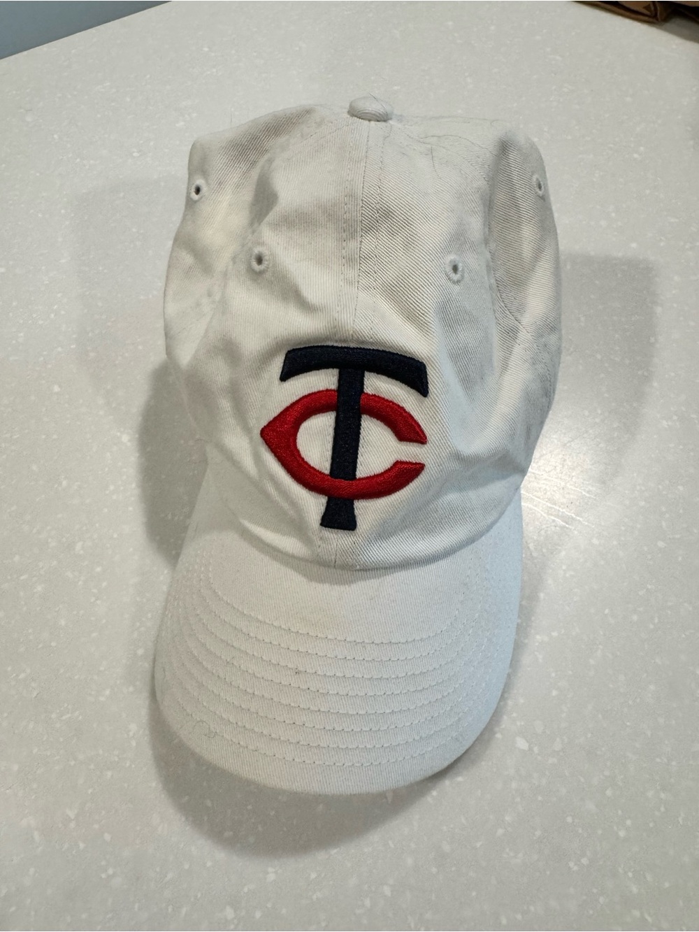 47 Brand White Baseball Cap with Red & Navy TC Logo